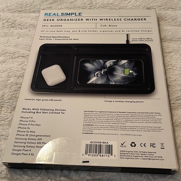❤️NEW!!!❤️ Real Simple Desk Organizer With Wireless Charger. - Picture 5 of 7